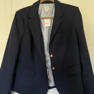 J Crew Original Schoolboy Blazer, Navy Blue Size 14, Summer Blazer